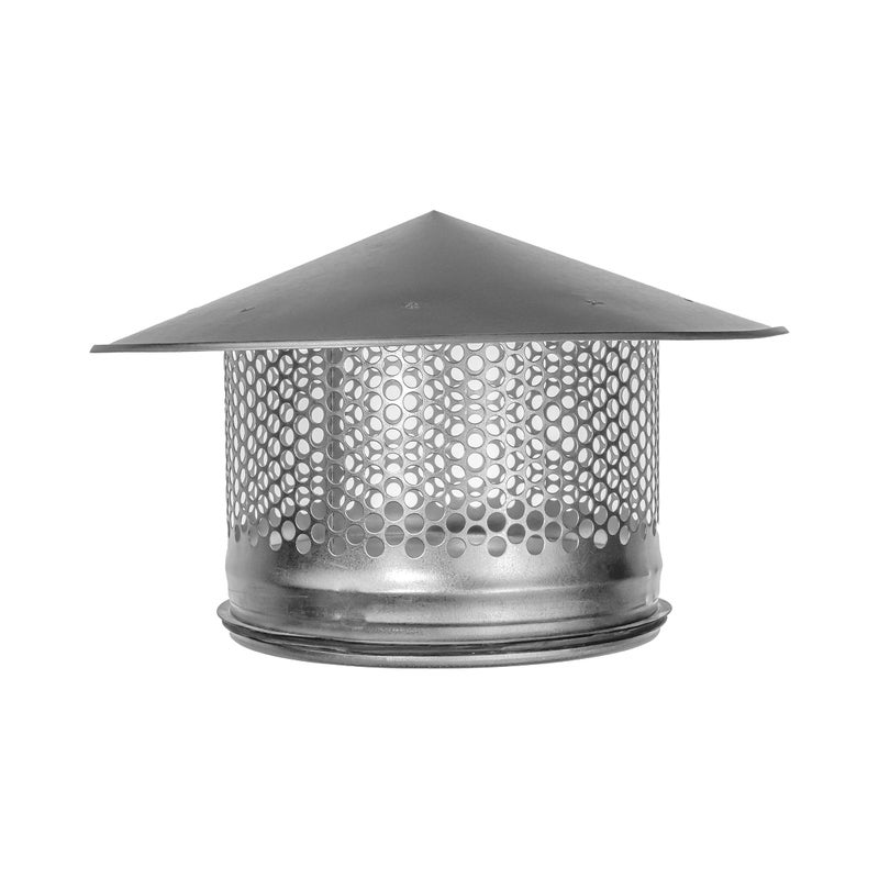 REPA MARKET 8 Inch Round Roof Rain Cap HVAC Vent Galvanized Steel All Weather Chimney Cap Roof Top Round Roof Vent with Rubber Gasket for Perfect Insulation Vent Cover (8'' Inch) - Image 1